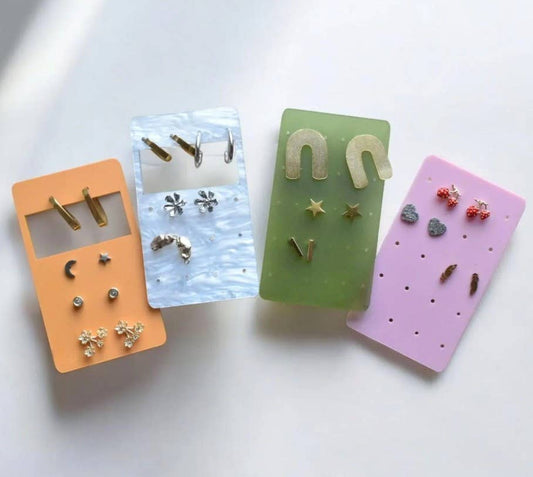 Earring Travel Card Organizer: 1 / Cutout 6 rows